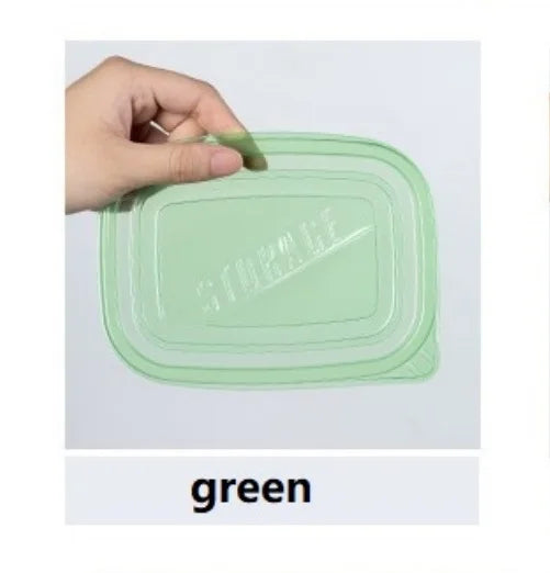 CONS13 - 6 contenitori rettangolari in plastica per alimenti da 709 ml colorati