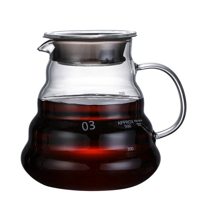ACCT10 - Caraffa per caffè in vetro trasparente da 350/600/800 ml