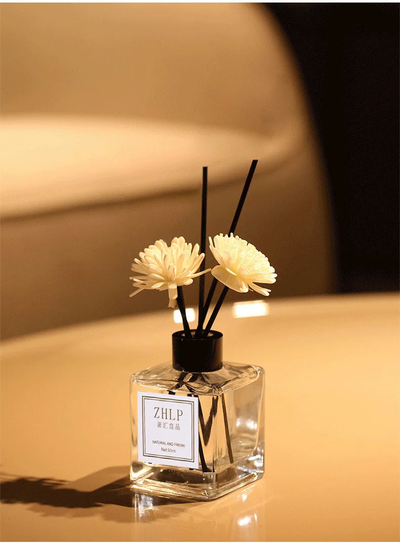 ARIB8 - Diffusori per aromaterapia senza fiamma da 50 ml con bastoncini