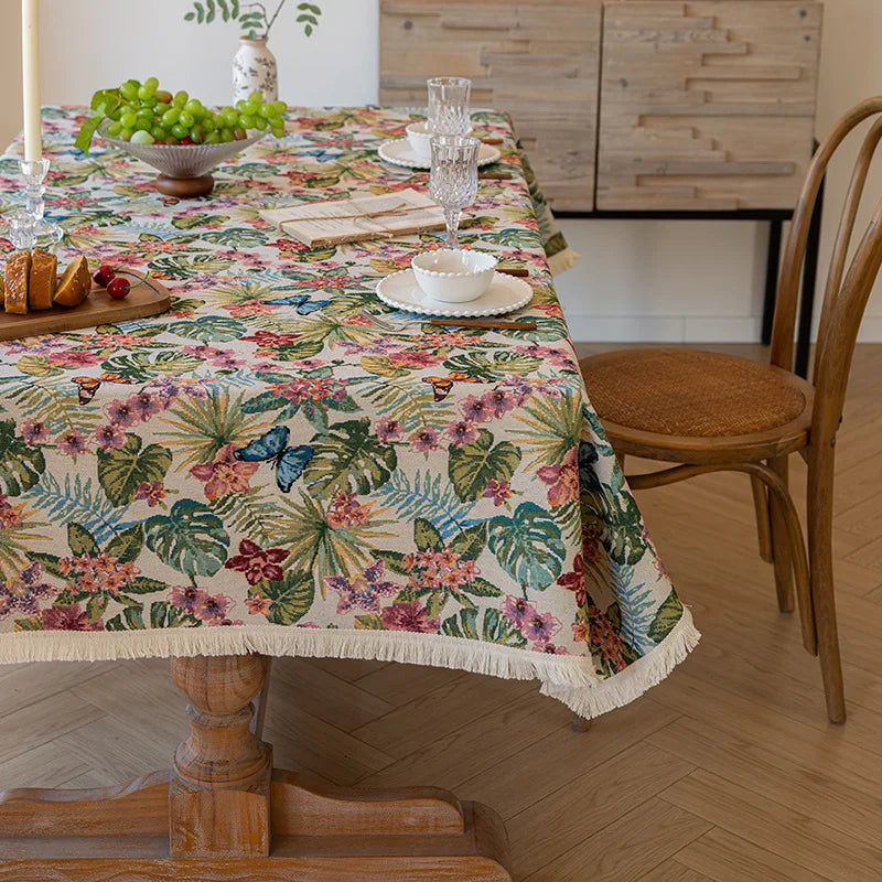 TESC22 - Tovaglia rettangolare rustica in jacquard