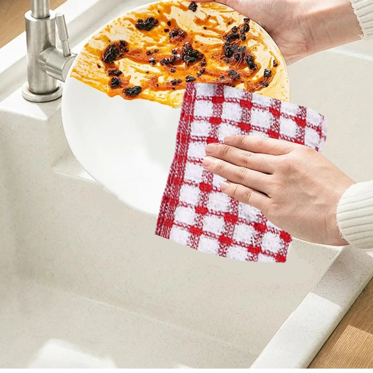 TESC1 - 10 pezzi strofinacci da cucina