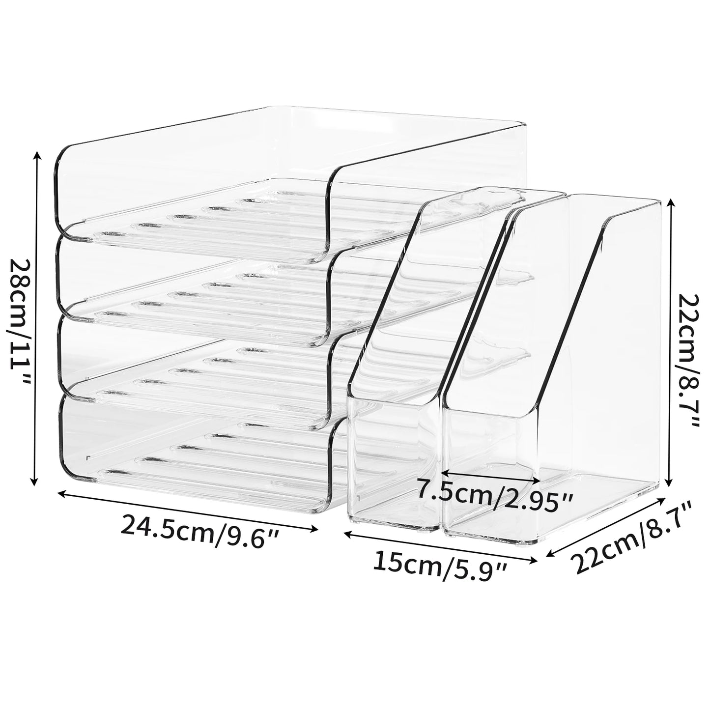 ORGAS5 - Organizer da scrivania con 2 portadocumenti verticali