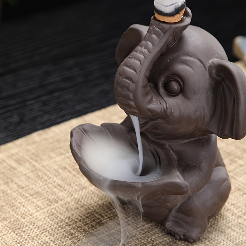 AROM23 - Bruciatore di incenso a riflusso a forma di elefante