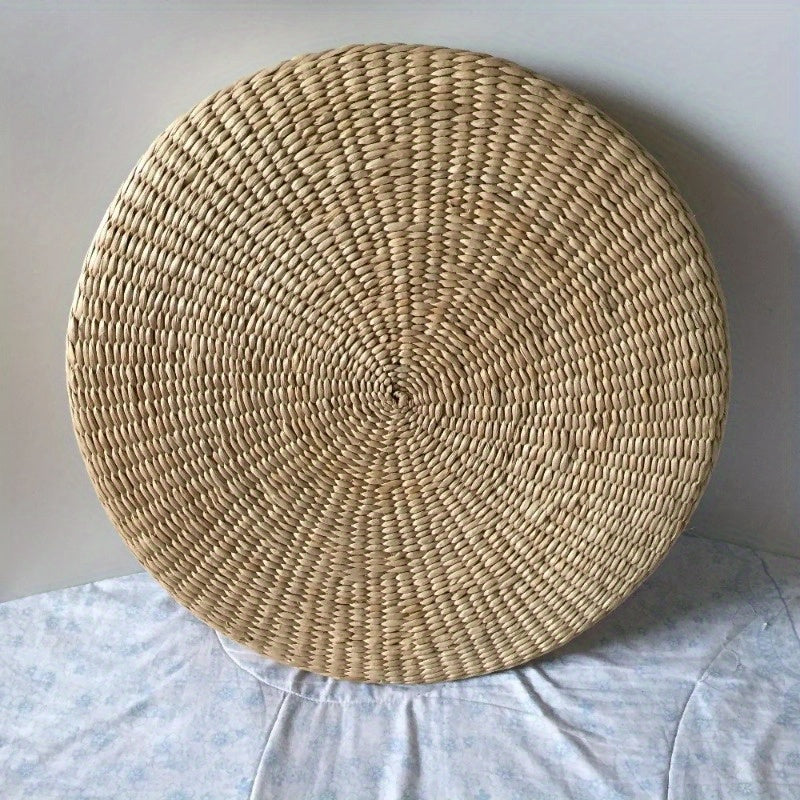 ARREM6 - Pouf rotondo in paglia naturale