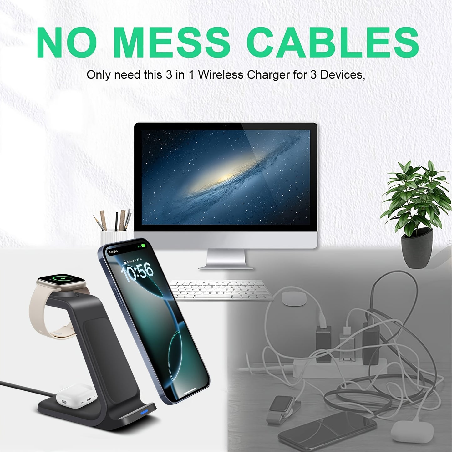 ACCET12 - Stazione di ricarica wireless 3 in 1 per iPhone