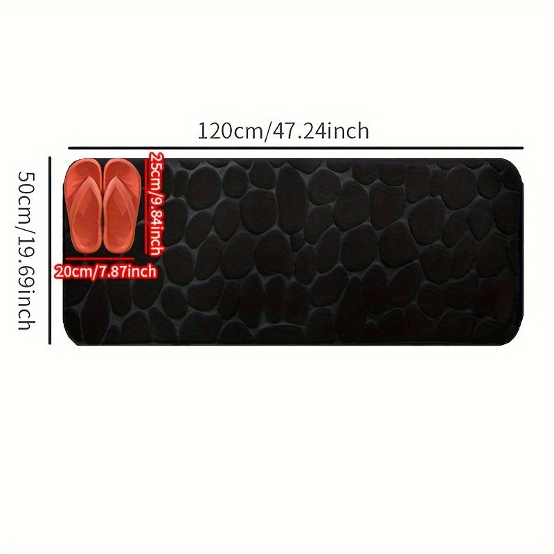 BAGC1 - Tappeto da bagno con motivo a ciottoli