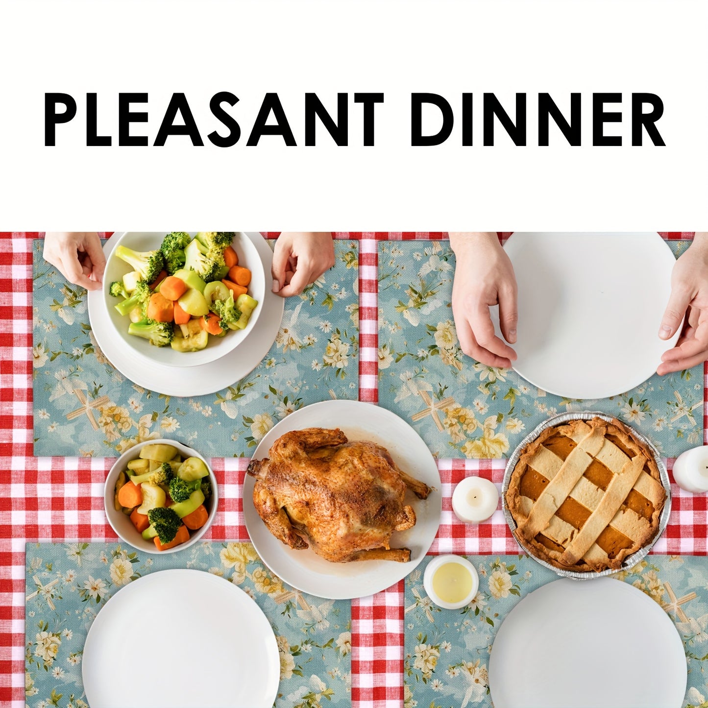 ACCT7 - Set di 4 eleganti tovagliette in lino