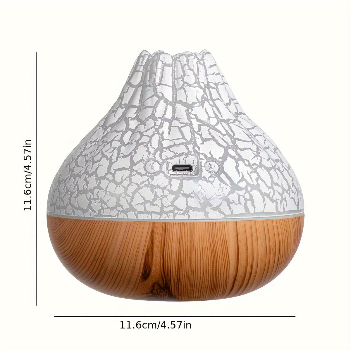 AROM19 - Umidificatore per aromaterapia con effetto legno da 300 ml