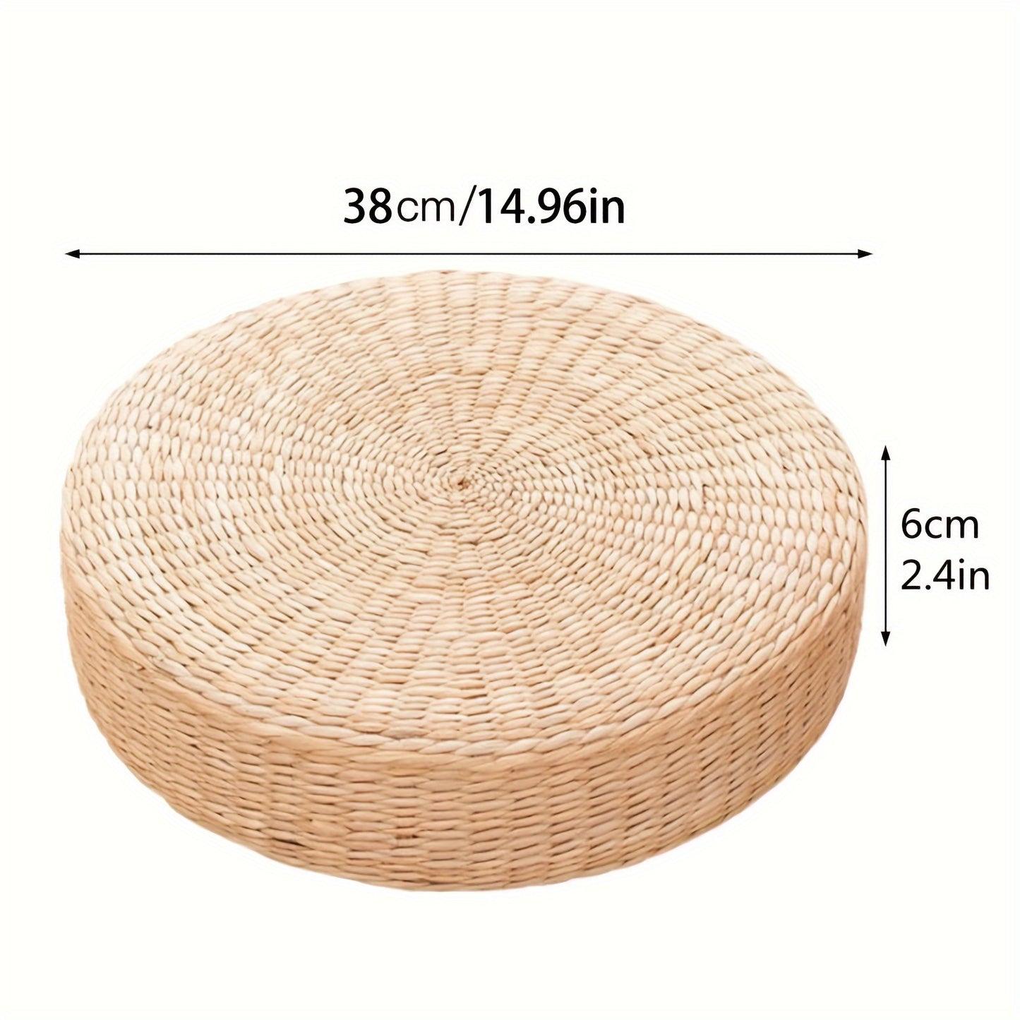 ARREM6 - Pouf rotondo in paglia naturale