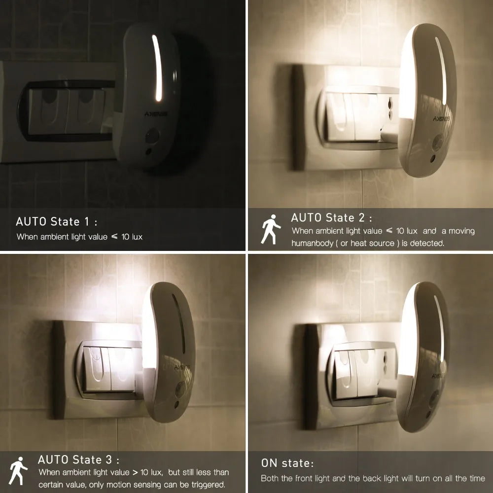 ILLR19 - Luce notturna con sensore di movimento, spina wireless