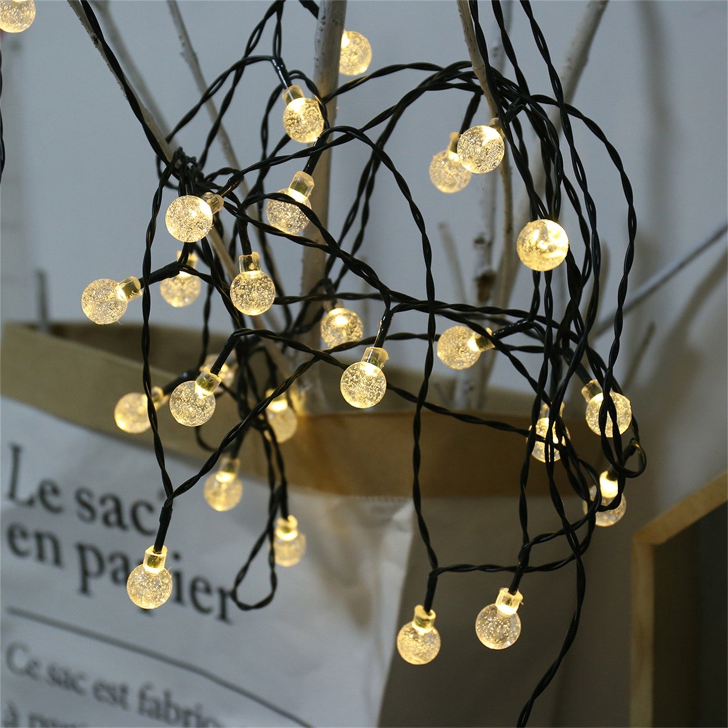 OUTDB6 - Luci a sfera solari con bolle