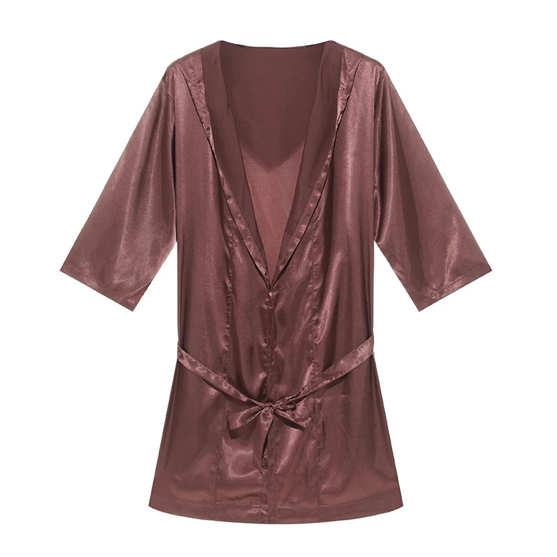 BAGC28 - Accappatoi da uomo estivi a maniche corte