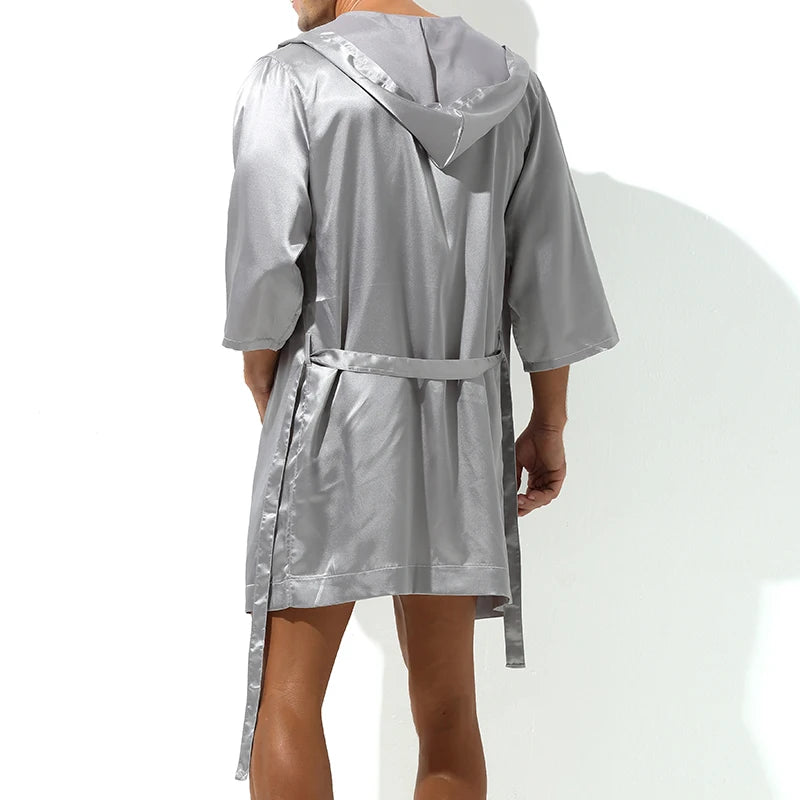 BAGC28 - Accappatoi da uomo estivi a maniche corte