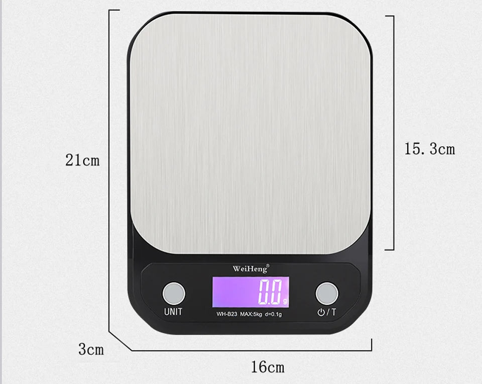COTS26 - Bilancia digitale da cucina con display LCD 0,1g - 5 kg