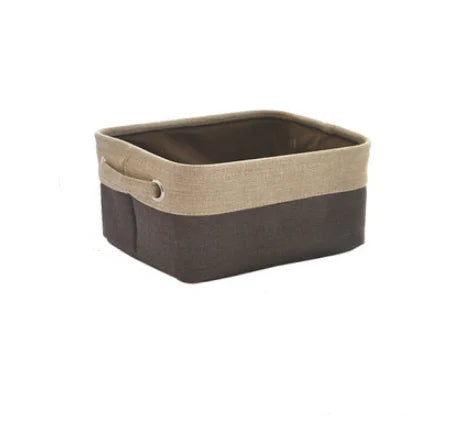 ORGB23 - Cestini portaoggetti in cotone e lino senza coperchio