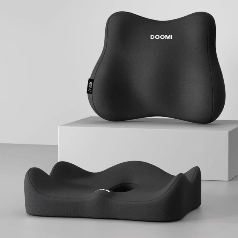 ERGOL20 - Cuscino per sedile da ufficio integrato con schienale per supporto lombare