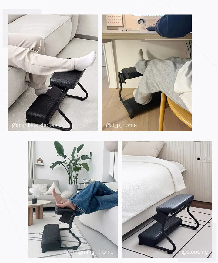 ERGOL11 - Poggiapiedi ergonomico per ufficio domestico, a doppio strato, con pedali