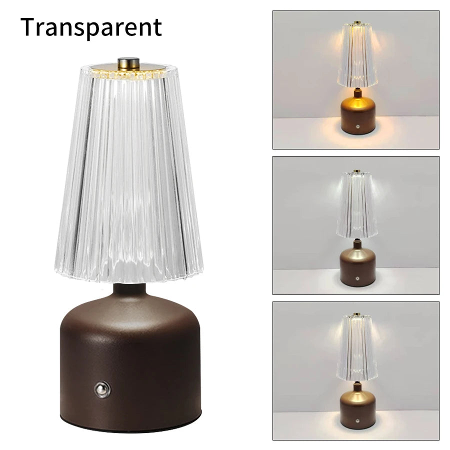 ILLR7 - Lampada da comodino per camera da letto, luce notturna a LED, dimmerabile