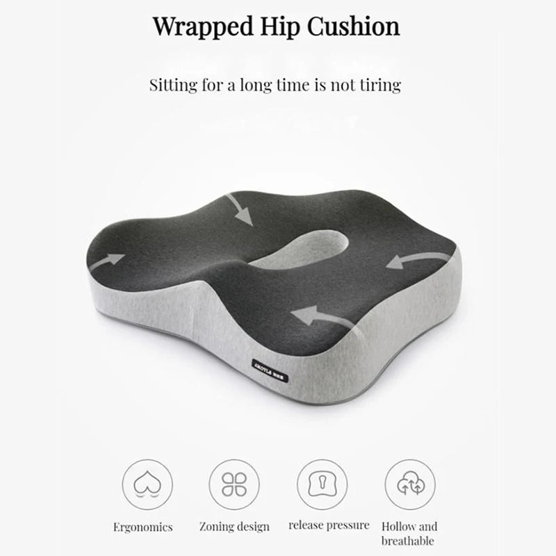 ERGOL20 - Cuscino per sedile da ufficio integrato con schienale per supporto lombare