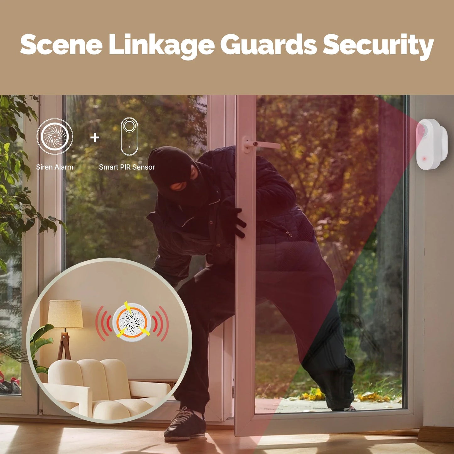 SICUD2 - Sensore PIR intelligente Tuya alimentato a batteria