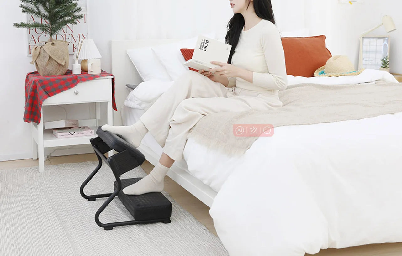 ERGOL11 - Poggiapiedi ergonomico per ufficio domestico, a doppio strato, con pedali