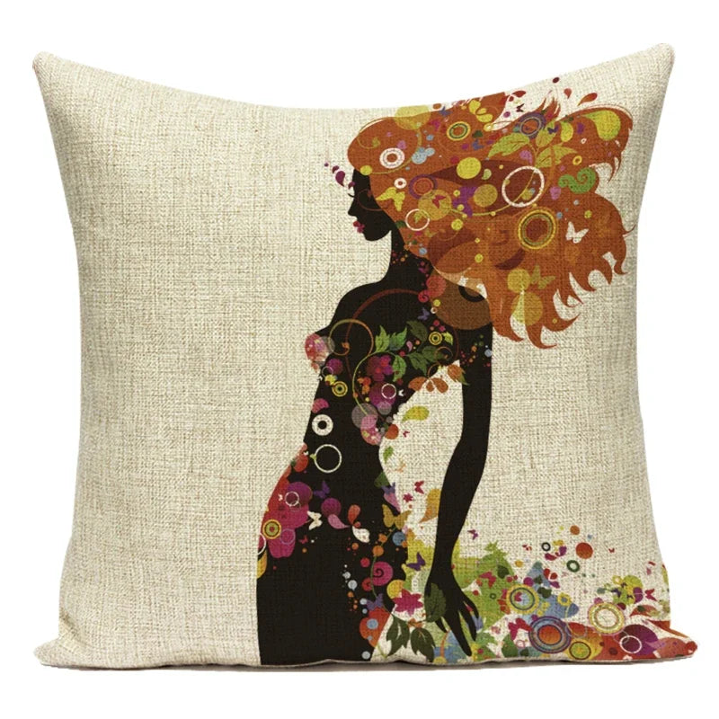 TESS19  - Federa per cuscino decorativo fata dei fiori