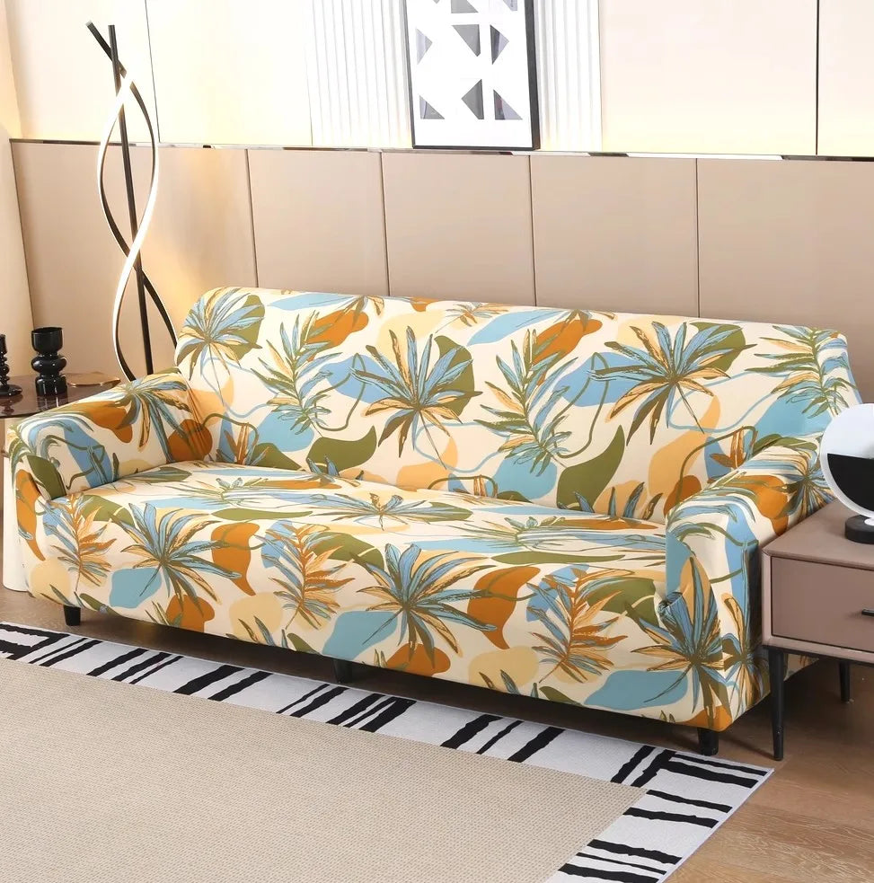 TESS38 - Copridivano elastico antiscivolo motivo stampato