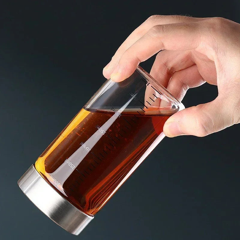 CONS25 - Bottiglia di vetro da 100-500 ml con scala