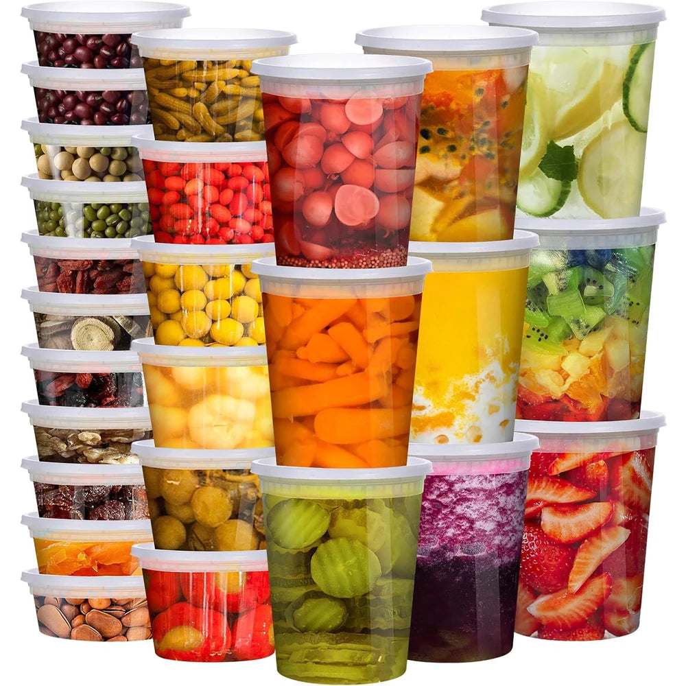 CONS15 - Pacco di contenitori per alimenti con coperchi