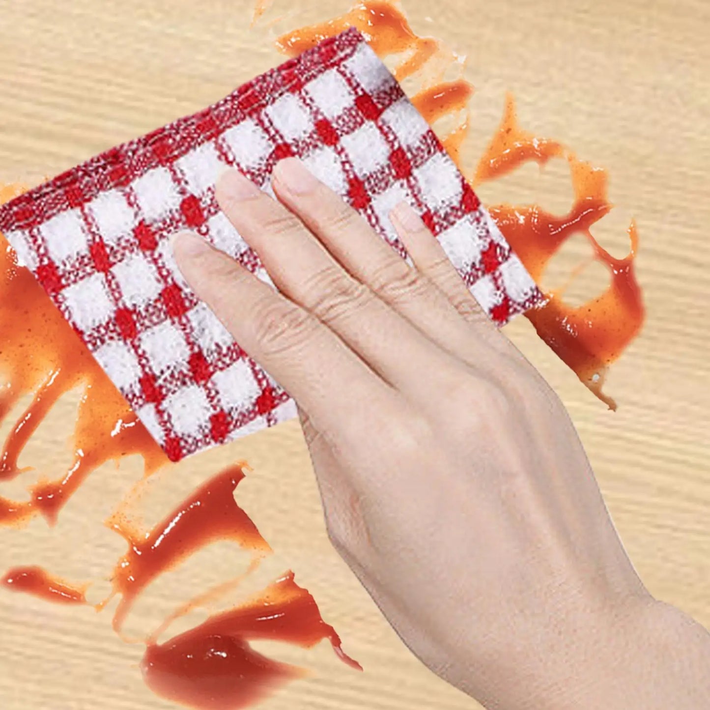 TESC1 -  10 pezzi strofinacci da cucina