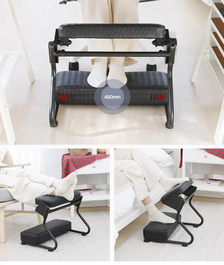 ERGOL11 - Poggiapiedi ergonomico per ufficio domestico, a doppio strato, con pedali