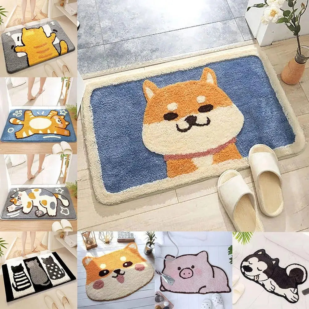 BAGC7 - Tappetino da bagno in materiale morbido con motivo a cartoni animati