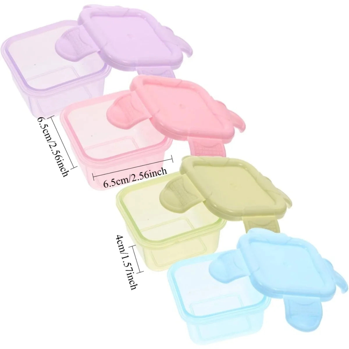 CONS5 - 4 contenitori per alimenti con coperchi ermetici