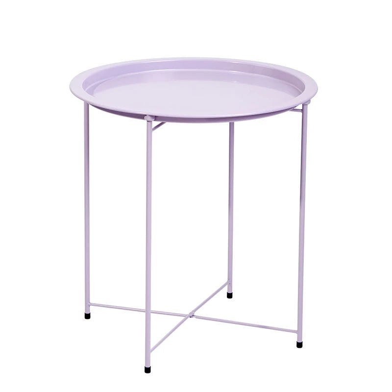 ARREM4 - Tavolino da caffè rotondo pieghevole da esterno