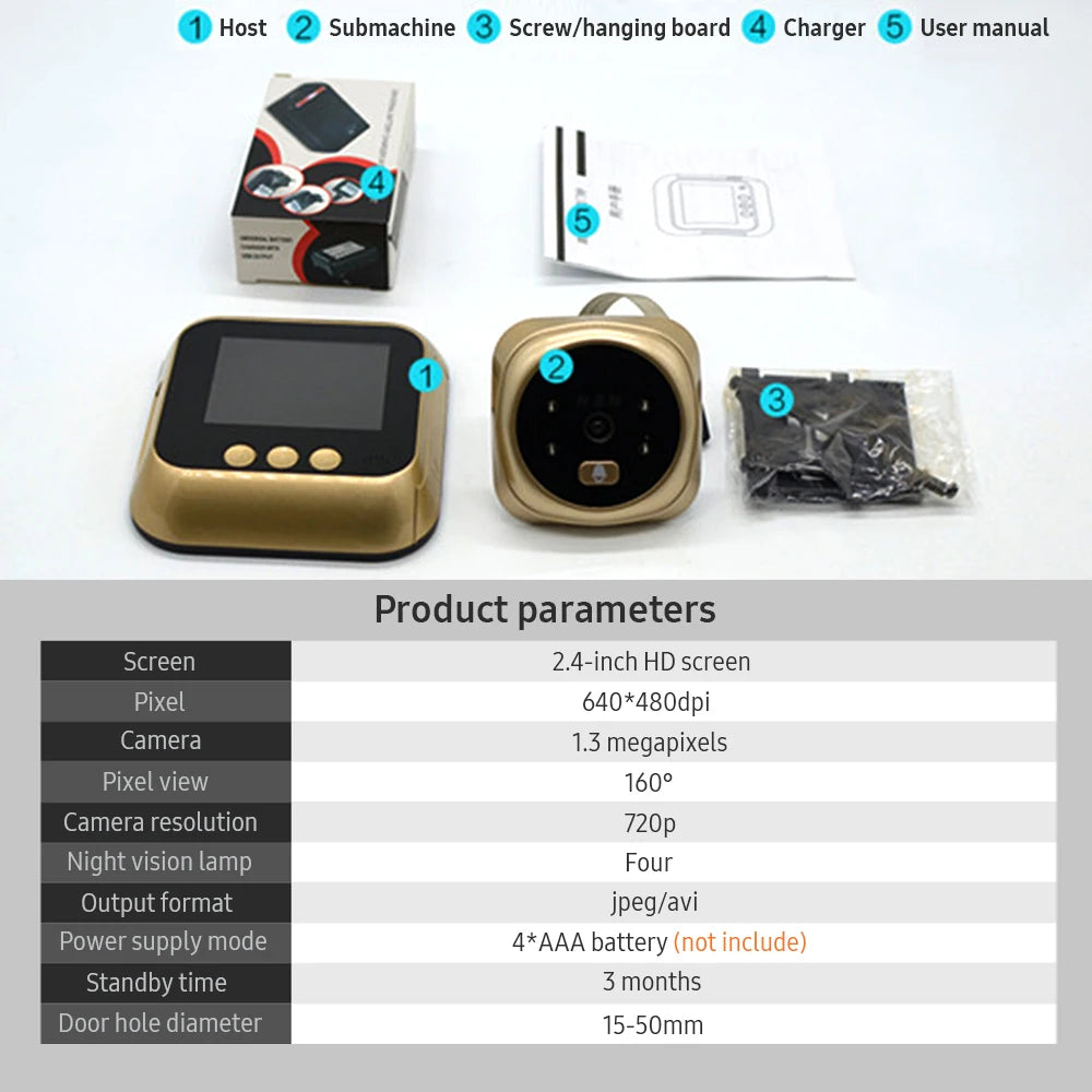 ACCET17 - Campanello, spioncino, telecamera