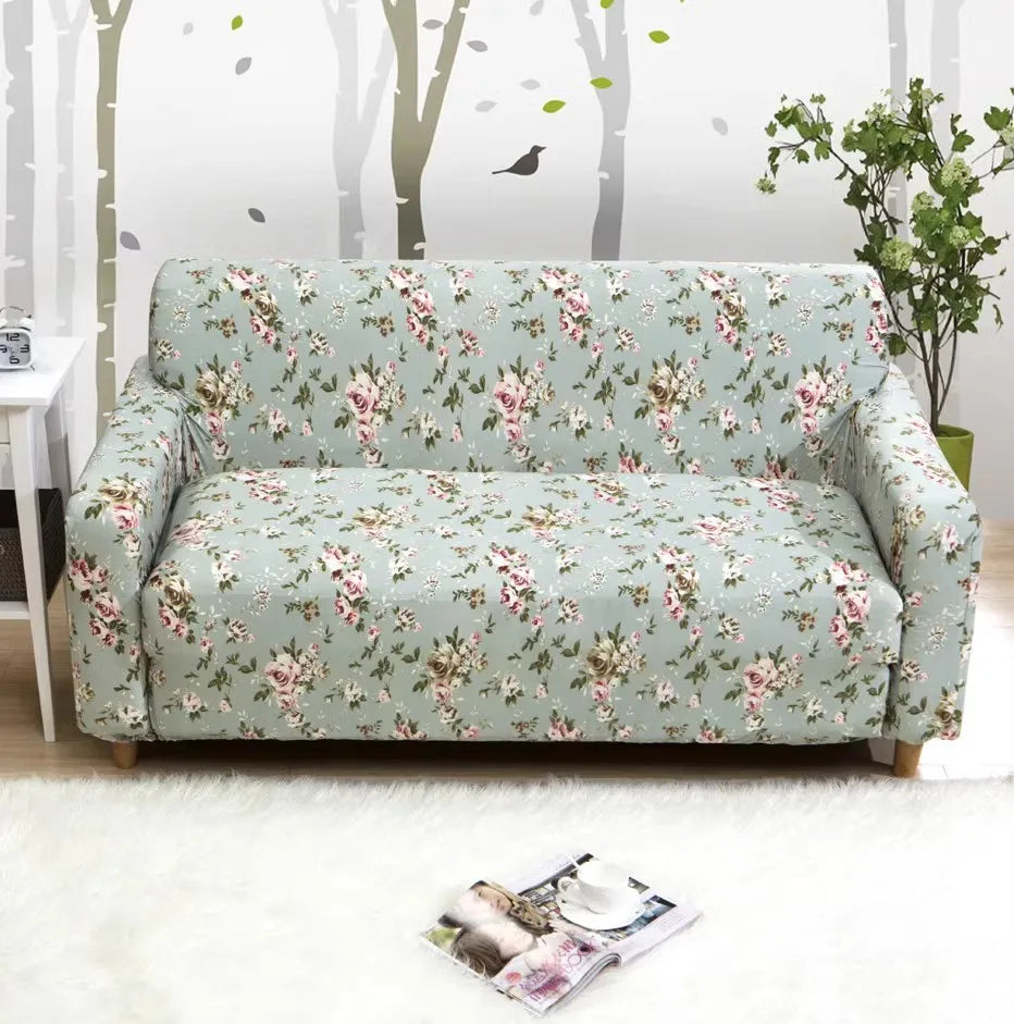 TESS38 - Copridivano elastico antiscivolo motivo stampato