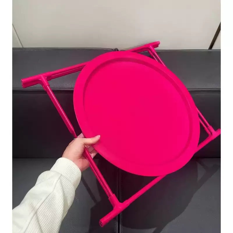 ARREM4 - Tavolino da caffè rotondo pieghevole da esterno