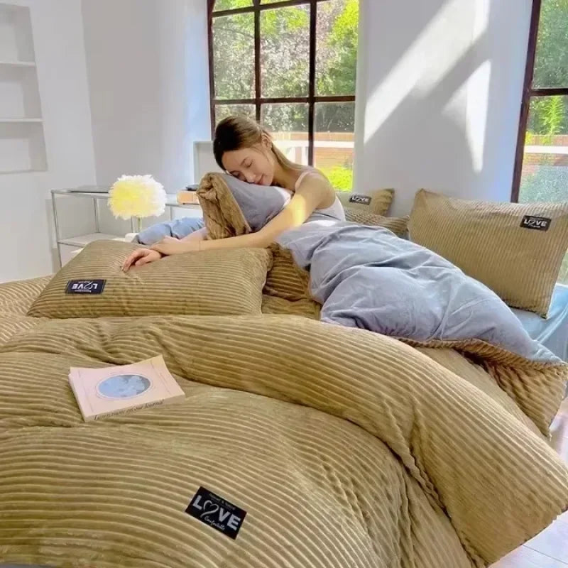 SONN13 - Copripiumino in velluto per letto 150/180/200/220