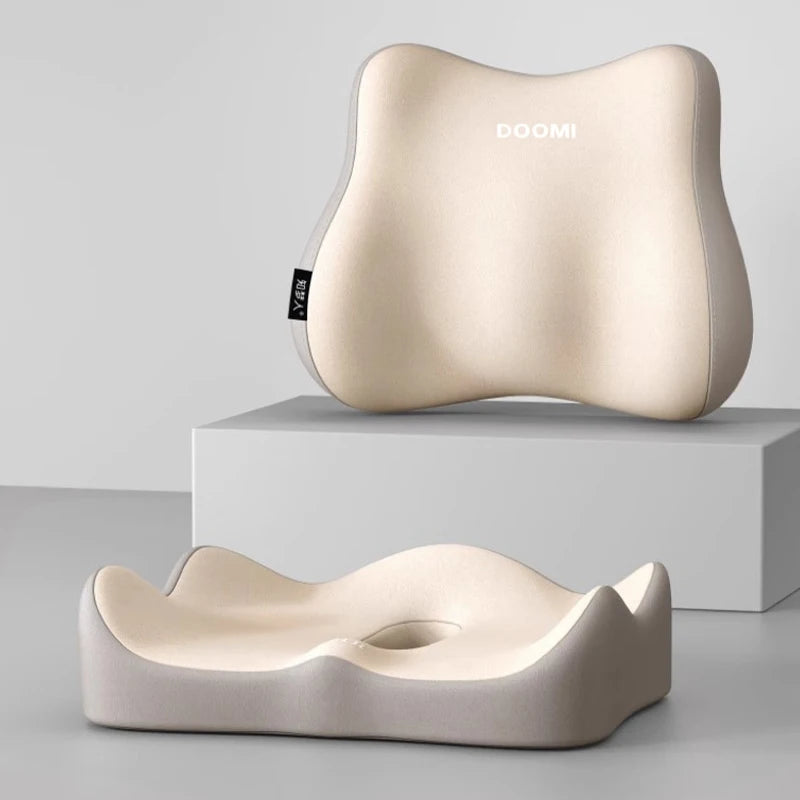 ERGOL20 - Cuscino per sedile da ufficio integrato con schienale per supporto lombare