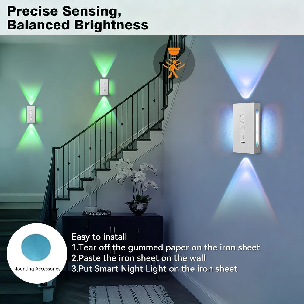 ILLR18 - Luce notturna con sensore di movimento  ricaricabile USB