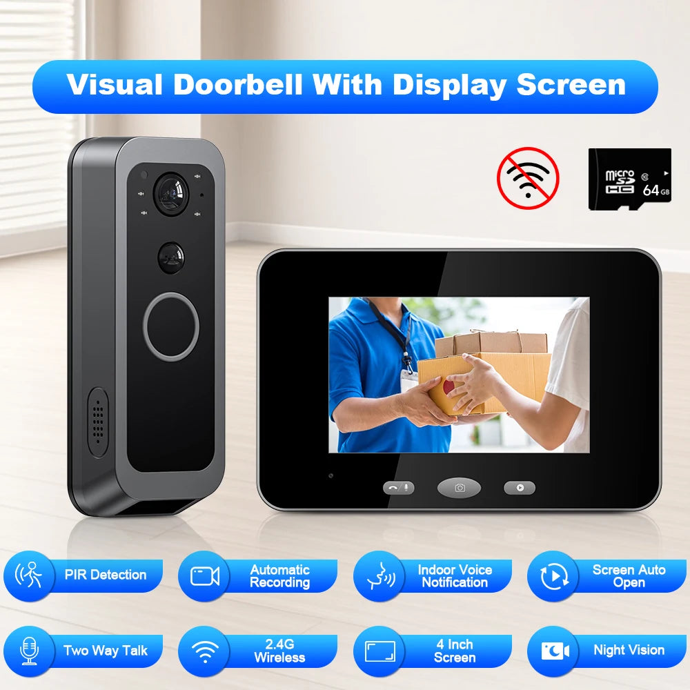 SICUD7 - Smart Wireless Intercom Campanello Digitale Videocamera