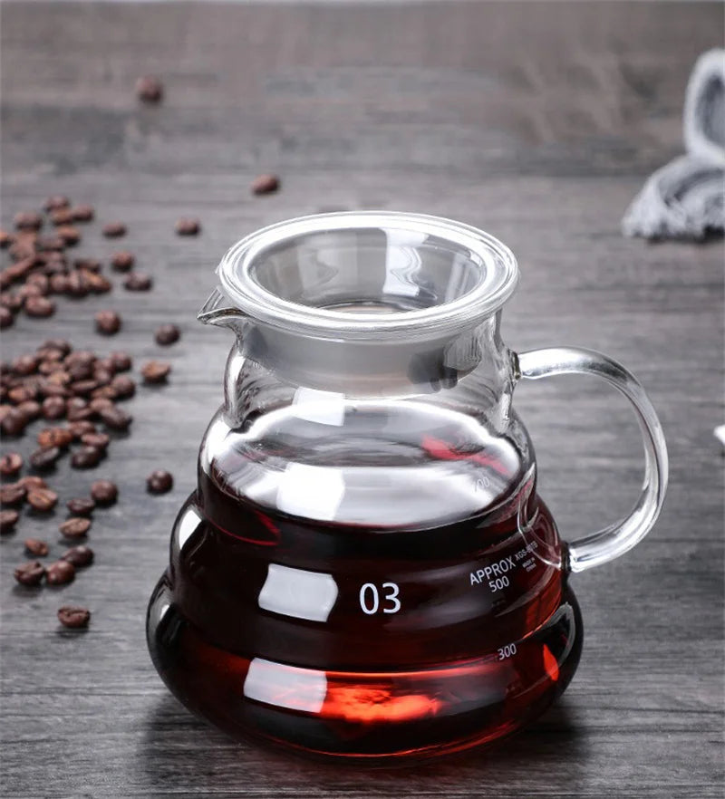 ACCT10 - Caraffa per caffè in vetro trasparente da 350/600/800 ml