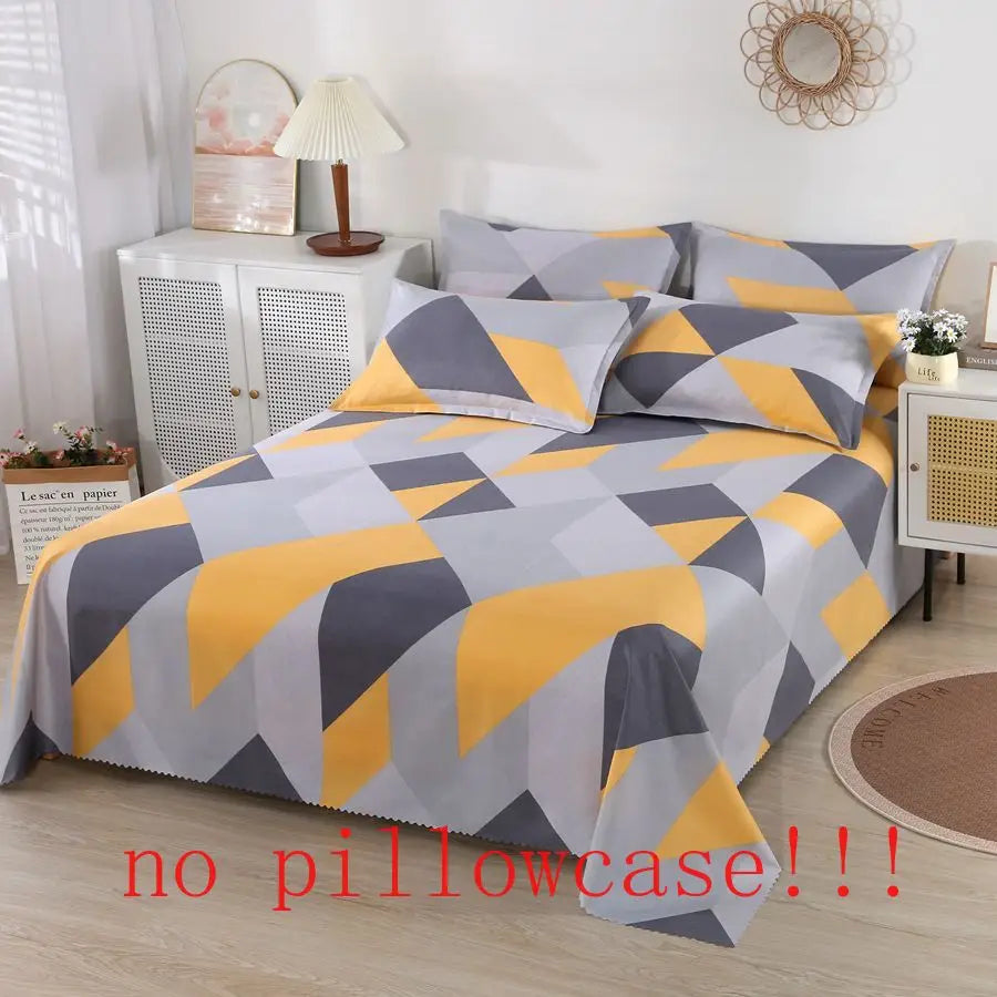 SONN2 - Lenzuolo da letto floreale King size cotone