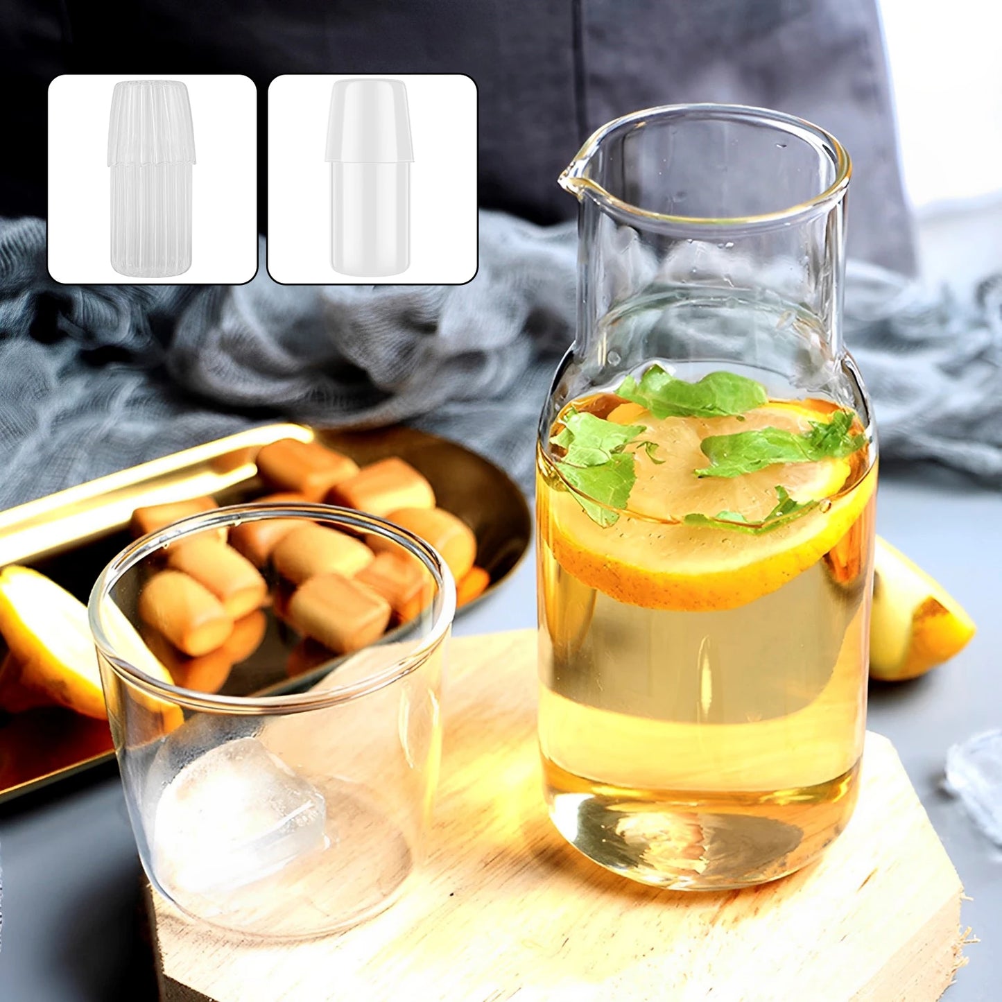 ACCT12 - Set di bottiglie d'acqua in vetro da 550 ml/600 ml