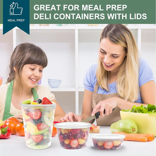 CONS15 - Pacco di contenitori per alimenti con coperchi