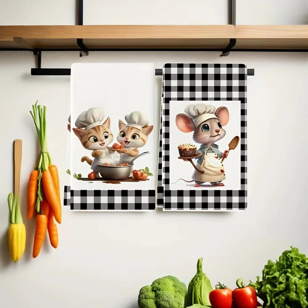 TESC5 - 2 pezzi di strofinacci da cucina