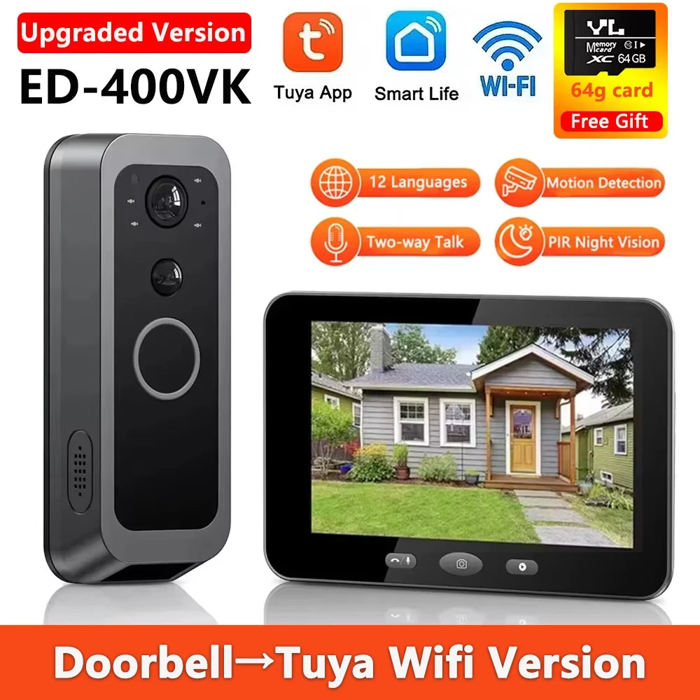 SICUD7 - Smart Wireless Intercom Campanello Digitale Videocamera