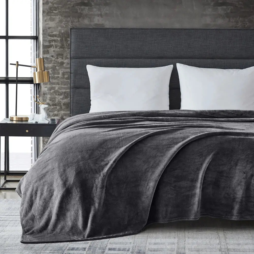 TESL6 - Coperta calda e morbida per autunno inverno in pile leggero