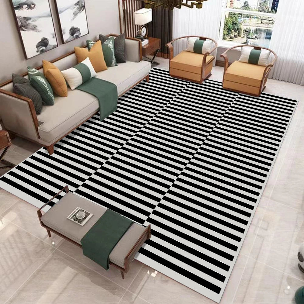 TESS32 - Tappeto moderno minimalista per soggiorno con motivo geometrico