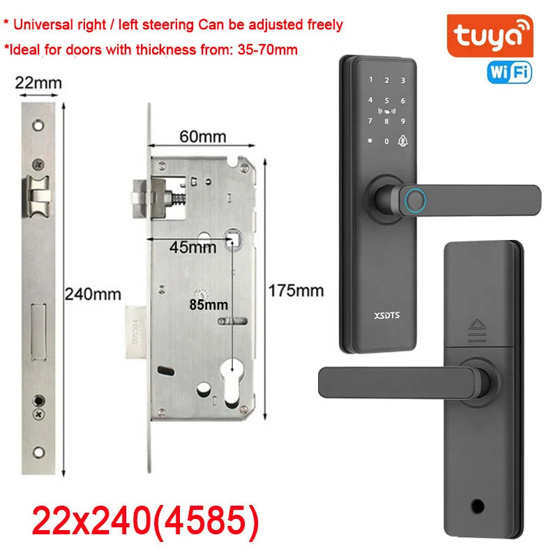 ACCET14 - Serratura elettronica biometrica per porta